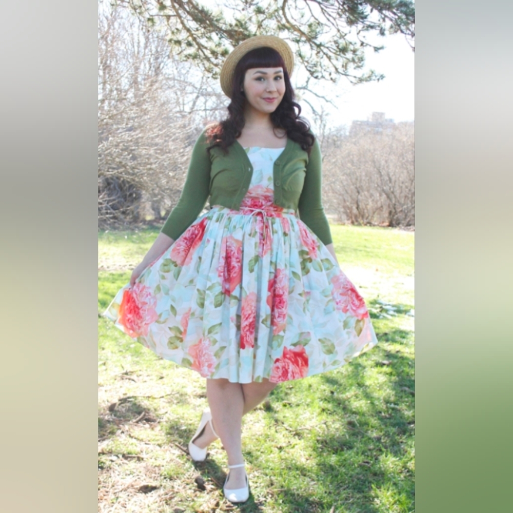 BERNIE DEXTER DRESS in CABBAGE ROSE XS